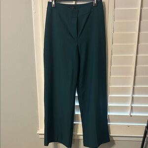 Green Wide Leg Dress Pants